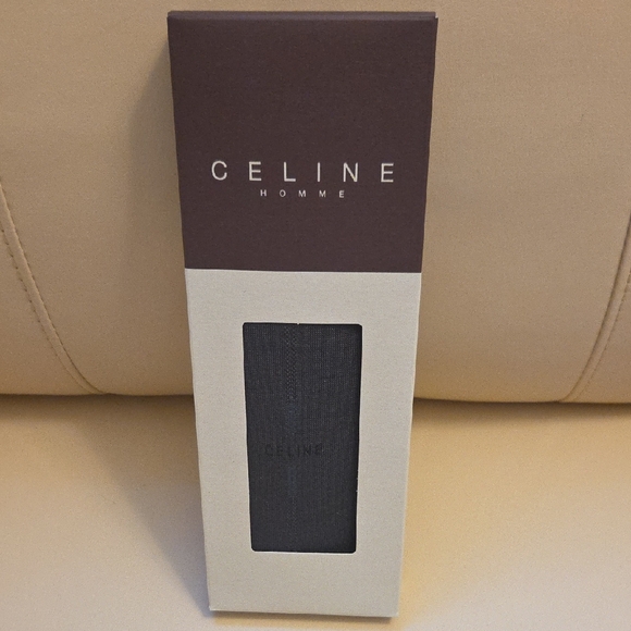 Celine Other - Celine Homme Black Ribbed Dress Socks
